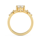 Oval Cluster Lab Grown Diamond Engagement Ring