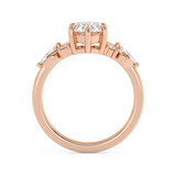 Oval Cluster Lab Grown Diamond Engagement Ring