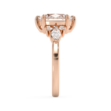 Oval Cluster Lab Grown Diamond Engagement Ring