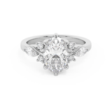 Oval Cluster Lab Grown Diamond Engagement Ring