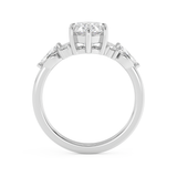 Oval Cluster Lab Grown Diamond Engagement Ring
