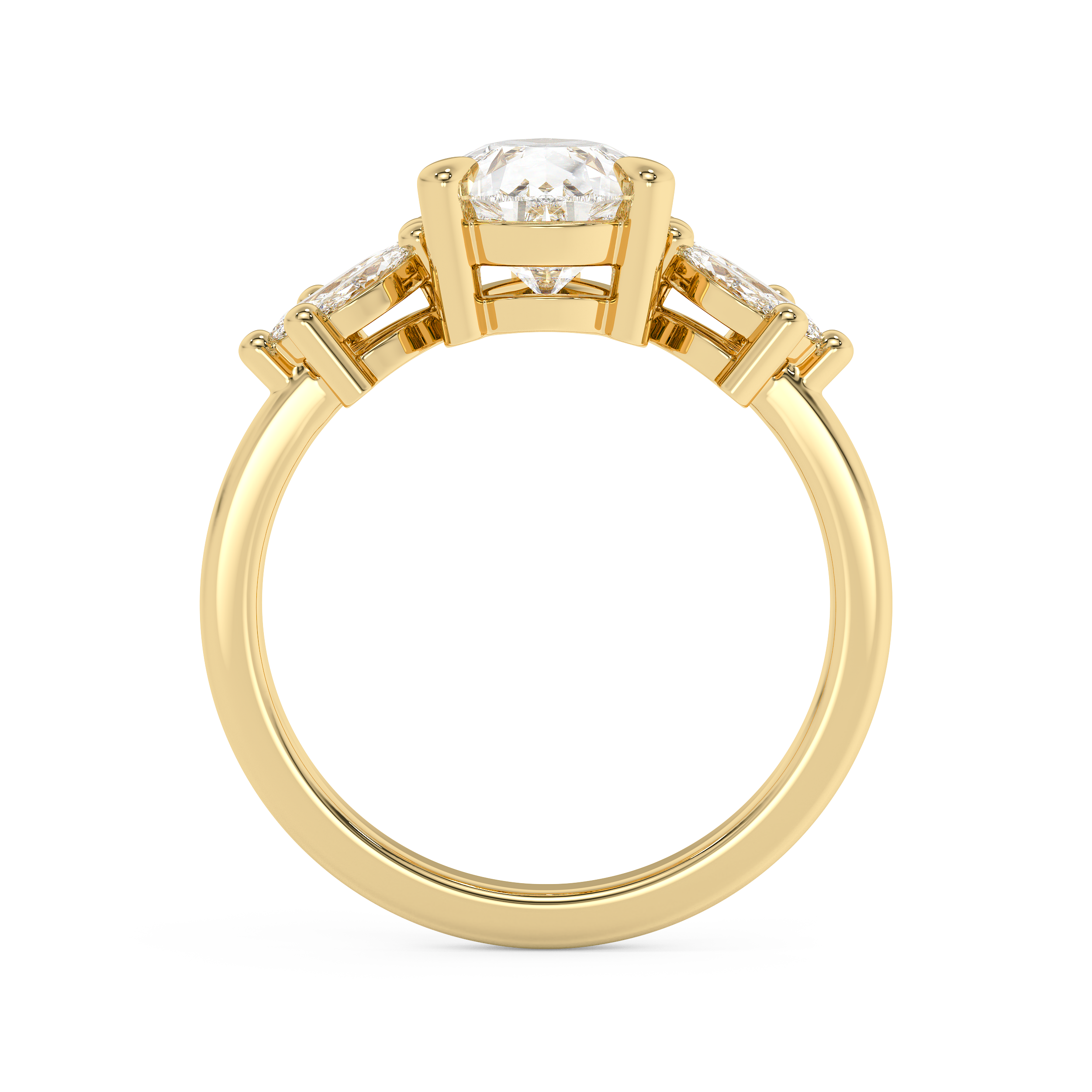 Pear Nature Inspired Lab Grown Diamond Engagement Ring