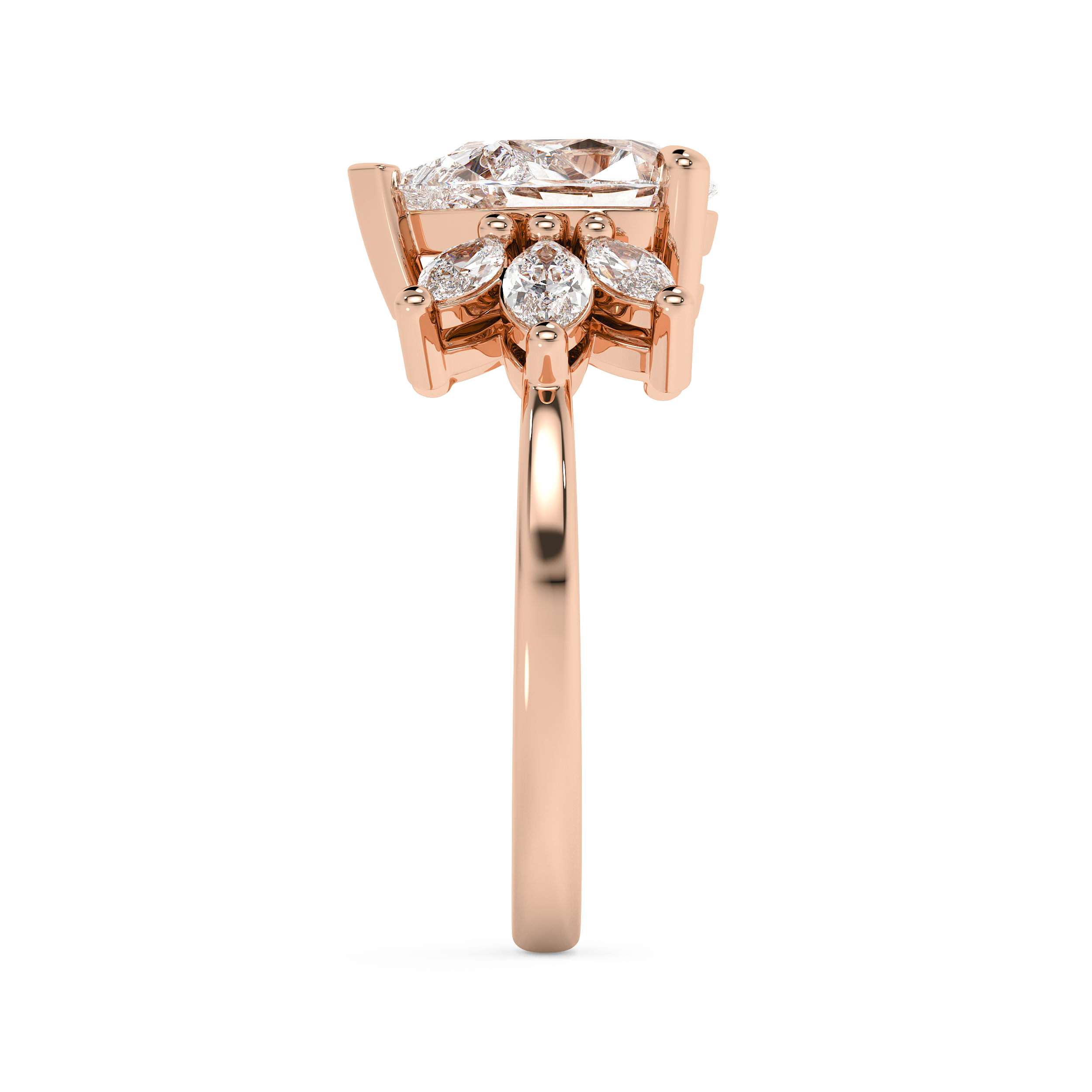 Pear Nature Inspired Lab Grown Diamond Engagement Ring