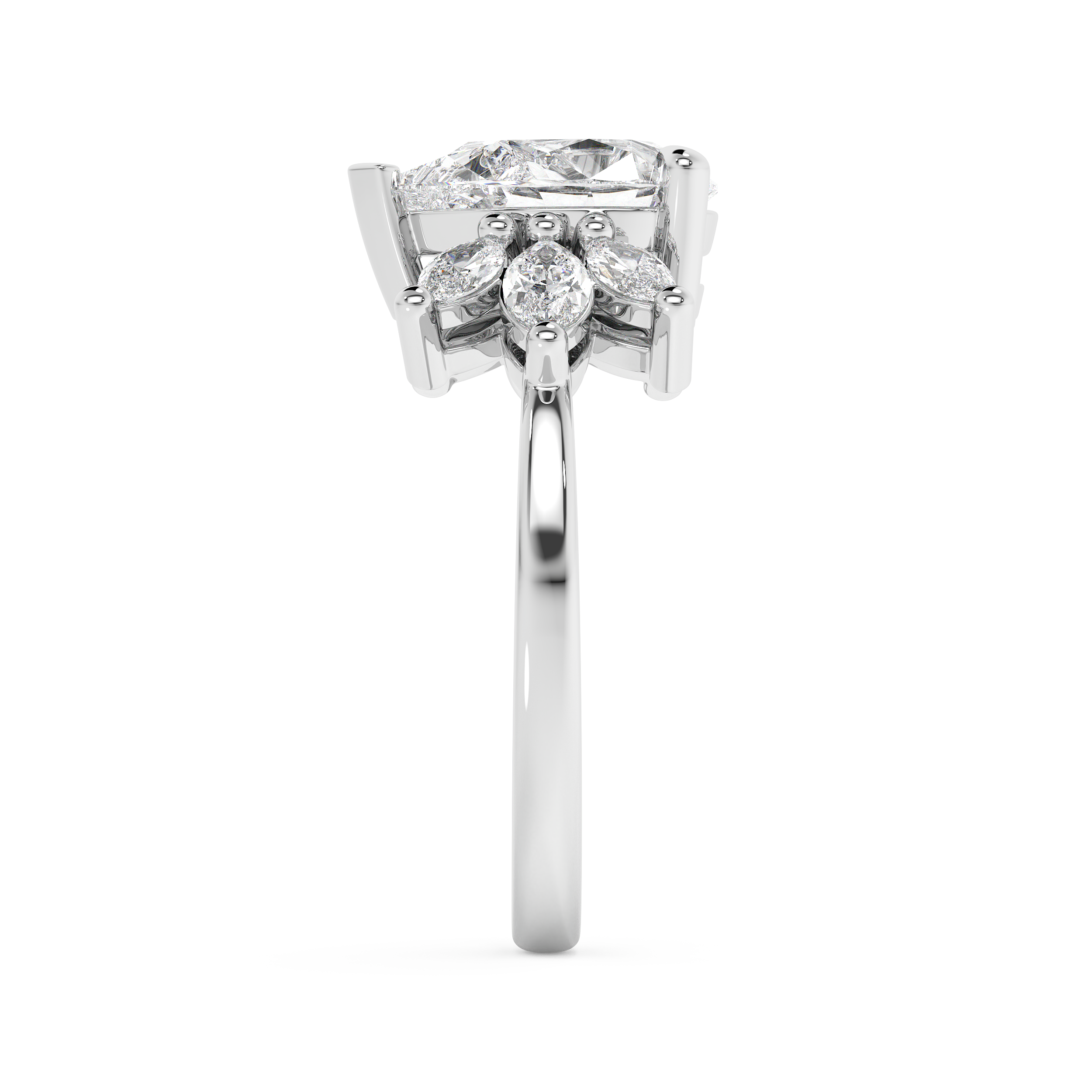 Pear Nature Inspired Lab Grown Diamond Engagement Ring