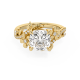 Cushion Nature Inspired Lab Grown Diamond Engagement Ring