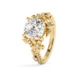 Cushion Nature Inspired Lab Grown Diamond Engagement Ring