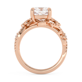 Cushion Nature Inspired Lab Grown Diamond Engagement Ring