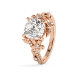 Cushion Nature Inspired Lab Grown Diamond Engagement Ring