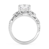 Cushion Nature Inspired Lab Grown Diamond Engagement Ring