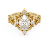 Oval Nature Inspired Lab Grown Diamond Engagement Ring