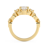 Oval Nature Inspired Lab Grown Diamond Engagement Ring