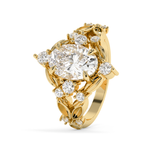 Oval Nature Inspired Lab Grown Diamond Engagement Ring