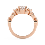 Oval Nature Inspired Lab Grown Diamond Engagement Ring