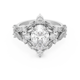 Oval Nature Inspired Lab Grown Diamond Engagement Ring