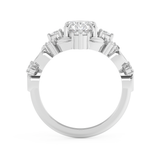Oval Nature Inspired Lab Grown Diamond Engagement Ring