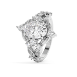 Oval Nature Inspired Lab Grown Diamond Engagement Ring
