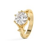 Round Nature Inspired Lab Grown Diamond Engagement Ring