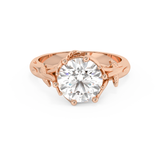 Round Nature Inspired Lab Grown Diamond Engagement Ring