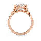 Round Nature Inspired Lab Grown Diamond Engagement Ring