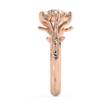 Round Nature Inspired Lab Grown Diamond Engagement Ring
