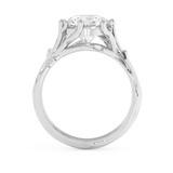 Round Nature Inspired Lab Grown Diamond Engagement Ring