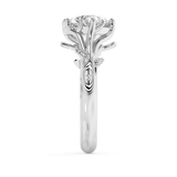 Round Nature Inspired Lab Grown Diamond Engagement Ring