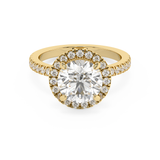 Round Halo & Pave Lab Grown Diamond Engagement Ring