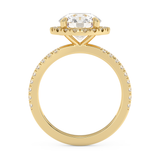 Round Halo & Pave Lab Grown Diamond Engagement Ring