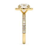Round Halo & Pave Lab Grown Diamond Engagement Ring