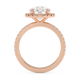 Round Halo & Pave Lab Grown Diamond Engagement Ring