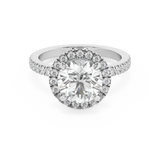 Round Halo & Pave Lab Grown Diamond Engagement Ring