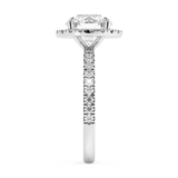 Round Halo & Pave Lab Grown Diamond Engagement Ring