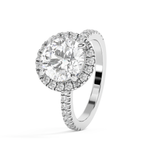 Round Halo & Pave Lab Grown Diamond Engagement Ring