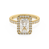 Radiant Halo & Pave Lab Grown Diamond Engagement Ring
