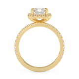 Radiant Halo & Pave Lab Grown Diamond Engagement Ring