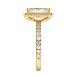 Radiant Halo & Pave Lab Grown Diamond Engagement Ring