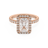 Radiant Halo & Pave Lab Grown Diamond Engagement Ring