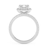 Radiant Halo & Pave Lab Grown Diamond Engagement Ring