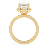Emerald Halo & Pave Lab Grown Diamond Engagement Ring