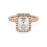 Emerald Halo & Pave Lab Grown Diamond Engagement Ring