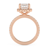 Emerald Halo & Pave Lab Grown Diamond Engagement Ring