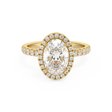 Oval Halo & Pave Lab Grown Diamond Engagement Ring