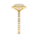 Oval Halo & Pave Lab Grown Diamond Engagement Ring