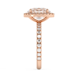 Oval Halo & Pave Lab Grown Diamond Engagement Ring