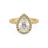 Pear Halo & Pave Lab Grown Diamond Engagement Ring