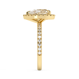 Pear Halo & Pave Lab Grown Diamond Engagement Ring