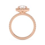 Pear Halo & Pave Lab Grown Diamond Engagement Ring