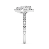 Pear Halo & Pave Lab Grown Diamond Engagement Ring