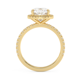 Cushion Halo & Pave Lab Grown Diamond Engagement Ring