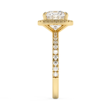 Cushion Halo & Pave Lab Grown Diamond Engagement Ring